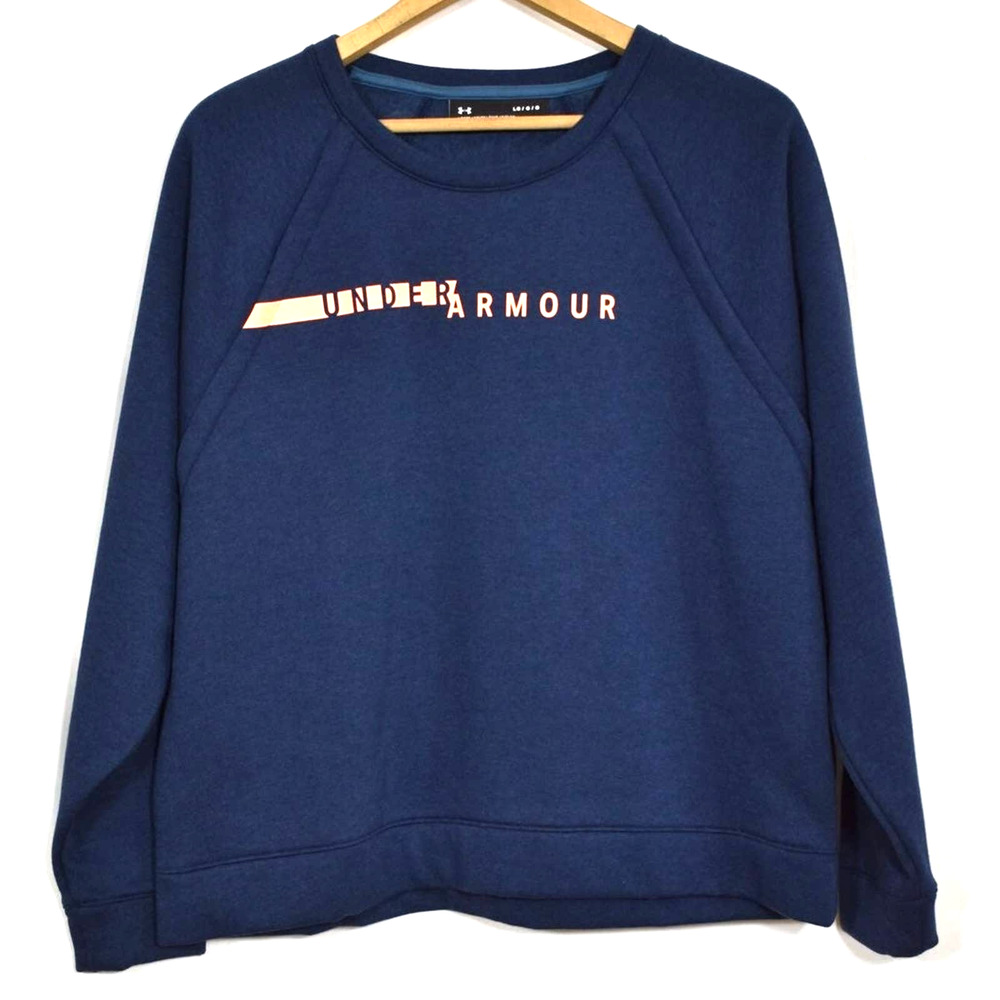 Under Armour Pullover Crewneck Navy Blue Large